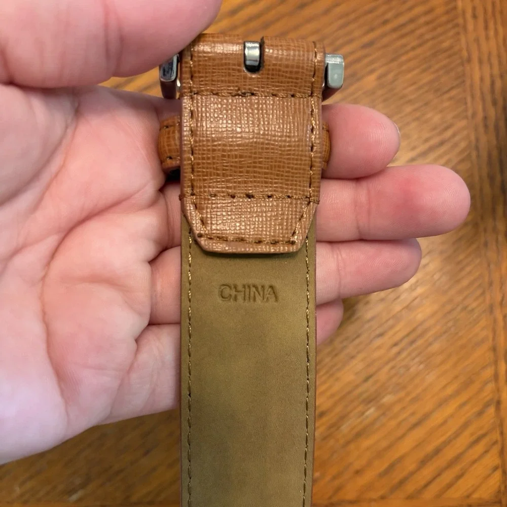Neiman Marcus Brown Leather Belt Sz 38 Work Career Preppy Classic Frat Church